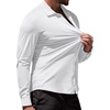 image:imageCOOFANDY Mens Muscle Fit Dress Shirts WrinkleFree Long Sleeve Casual Button Down ShirtsWhite