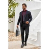 image:imageCOOFANDY Mens Muscle Fit Dress Shirts WrinkleFree Long Sleeve Casual Button Down ShirtsWine Red