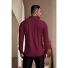 image:imageCOOFANDY Mens Muscle Fit Dress Shirts WrinkleFree Long Sleeve Casual Button Down ShirtsWine Red
