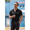 image:imageCOOFANDY Mens Muscle Fit Dress Shirts WrinkleFree Short Sleeve Casual Button Down ShirtBlack