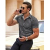 image:imageCOOFANDY Mens Muscle Fit Dress Shirts WrinkleFree Short Sleeve Casual Button Down ShirtFloral Black2