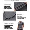 image:imageCOOFANDY Mens Muscle Fit Dress Shirts WrinkleFree Short Sleeve Casual Button Down ShirtGrey