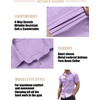 image:imageCOOFANDY Mens Muscle Fit Dress Shirts WrinkleFree Short Sleeve Casual Button Down ShirtLavender