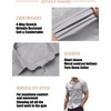 image:imageCOOFANDY Mens Muscle Fit Dress Shirts WrinkleFree Short Sleeve Casual Button Down ShirtLight Grey