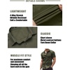 image:imageCOOFANDY Mens Muscle Fit Dress Shirts WrinkleFree Short Sleeve Casual Button Down ShirtOlive Green