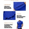 image:imageCOOFANDY Mens Muscle Fit Dress Shirts WrinkleFree Short Sleeve Casual Button Down ShirtRoyal Blue