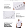 image:imageCOOFANDY Mens Muscle Fit Dress Shirts WrinkleFree Short Sleeve Casual Button Down ShirtWhite