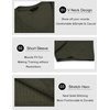 image:imageCOOFANDY Mens Muscle T Shirts Stretch Short Sleeve V Neck Bodybuilding Workout Tee Shirts Ribbed Knit ShirtArmy Green