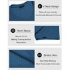 image:imageCOOFANDY Mens Muscle T Shirts Stretch Short Sleeve V Neck Bodybuilding Workout Tee Shirts Ribbed Knit ShirtBlueBlack2 Pack