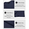 image:imageCOOFANDY Mens Muscle T Shirts Stretch Short Sleeve V Neck Bodybuilding Workout Tee Shirts Ribbed Knit ShirtNavy Blue