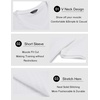 image:imageCOOFANDY Mens Muscle T Shirts Stretch Short Sleeve V Neck Bodybuilding Workout Tee Shirts Ribbed Knit ShirtWhiteBlack2 Pack