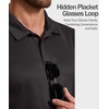 image:imageCOOFANDY Mens Polo Shirt Short Sleeve Quick Dry Tactical Shirts Golf Polos Collared Work Shirts for Men with Pocket01black