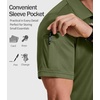 image:imageCOOFANDY Mens Polo Shirt Short Sleeve Quick Dry Tactical Shirts Golf Polos Collared Work Shirts for Men with Pocket01olive Green
