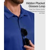 image:imageCOOFANDY Mens Polo Shirt Short Sleeve Quick Dry Tactical Shirts Golf Polos Collared Work Shirts for Men with PocketBlue