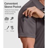 image:imageCOOFANDY Mens Polo Shirt Short Sleeve Quick Dry Tactical Shirts Golf Polos Collared Work Shirts for Men with PocketDark Grey
