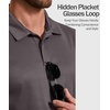image:imageCOOFANDY Mens Polo Shirt Short Sleeve Quick Dry Tactical Shirts Golf Polos Collared Work Shirts for Men with PocketDark Grey