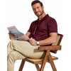 image:imageCOOFANDY Mens Polo Shirt Short Sleeve Quick Dry Tactical Shirts Golf Polos Collared Work Shirts for Men with PocketDark Red