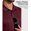 image:imageCOOFANDY Mens Polo Shirt Short Sleeve Quick Dry Tactical Shirts Golf Polos Collared Work Shirts for Men with PocketDark Red