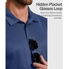 image:imageCOOFANDY Mens Polo Shirt Short Sleeve Quick Dry Tactical Shirts Golf Polos Collared Work Shirts for Men with PocketDenim Blue