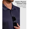 image:imageCOOFANDY Mens Polo Shirt Short Sleeve Quick Dry Tactical Shirts Golf Polos Collared Work Shirts for Men with PocketNavy Blue