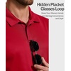 image:imageCOOFANDY Mens Polo Shirt Short Sleeve Quick Dry Tactical Shirts Golf Polos Collared Work Shirts for Men with PocketRed