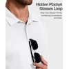 image:imageCOOFANDY Mens Polo Shirt Short Sleeve Quick Dry Tactical Shirts Golf Polos Collared Work Shirts for Men with PocketWhite