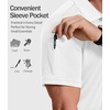 image:imageCOOFANDY Mens Polo Shirt Short Sleeve Quick Dry Tactical Shirts Golf Polos Collared Work Shirts for Men with PocketWhite