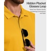 image:imageCOOFANDY Mens Polo Shirt Short Sleeve Quick Dry Tactical Shirts Golf Polos Collared Work Shirts for Men with PocketYellow
