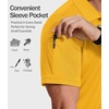 image:imageCOOFANDY Mens Polo Shirt Short Sleeve Quick Dry Tactical Shirts Golf Polos Collared Work Shirts for Men with PocketYellow