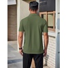 image:imageCOOFANDY Mens Polo Shirts Short Sleeve Slim Fit Casual Solid Basic Golf Shirt Collared TShirtArmy Green