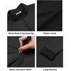 image:imageCOOFANDY Mens Quarter Zip Pullover Long Sleeve Sweatshirt 14 Zip Golf Shirt Winter Fleece Lined Thermal PulloverBlack