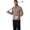image:imageCOOFANDY Mens Quarter Zip Pullover Long Sleeve Sweatshirt 14 Zip Golf Shirt Winter Fleece Lined Thermal PulloverBrown