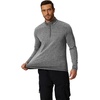 image:imageCOOFANDY Mens Quarter Zip Pullover Long Sleeve Sweatshirt 14 Zip Golf Shirt Winter Fleece Lined Thermal PulloverDark Gray