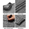 image:imageCOOFANDY Mens Quarter Zip Pullover Long Sleeve Sweatshirt 14 Zip Golf Shirt Winter Fleece Lined Thermal PulloverDark Gray
