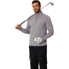 image:imageCOOFANDY Mens Quarter Zip Pullover Long Sleeve Sweatshirt 14 Zip Golf Shirt Winter Fleece Lined Thermal PulloverLight Grey