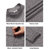 image:imageCOOFANDY Mens Quarter Zip Pullover Long Sleeve Sweatshirt 14 Zip Golf Shirt Winter Fleece Lined Thermal PulloverLight Grey