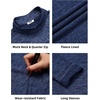 image:imageCOOFANDY Mens Quarter Zip Pullover Long Sleeve Sweatshirt 14 Zip Golf Shirt Winter Fleece Lined Thermal PulloverNavy Blue