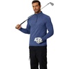 image:imageCOOFANDY Mens Quarter Zip Pullover Long Sleeve Sweatshirt 14 Zip Golf Shirt Winter Fleece Lined Thermal PulloverNavy Blue