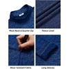image:imageCOOFANDY Mens Quarter Zip Pullover Long Sleeve Sweatshirt 14 Zip Golf Shirt Winter Fleece Lined Thermal PulloverSky Blue