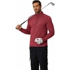 image:imageCOOFANDY Mens Quarter Zip Pullover Long Sleeve Sweatshirt 14 Zip Golf Shirt Winter Fleece Lined Thermal PulloverWine Red
