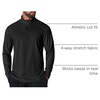 image:imageCOOFANDY Mens Quarter Zip Pullover Shirts Long Sleeve Sun Protection UPF 50 Rash Guard Athletic Golf Running ShirtBlack