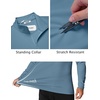 image:imageCOOFANDY Mens Quarter Zip Pullover Shirts Long Sleeve Sun Protection UPF 50 Rash Guard Athletic Golf Running ShirtDeep Blue