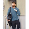 image:imageCOOFANDY Mens Quarter Zip Pullover Shirts Long Sleeve Sun Protection UPF 50 Rash Guard Athletic Golf Running ShirtDeep Blue