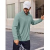 image:imageCOOFANDY Mens Quarter Zip Pullover Shirts Long Sleeve Sun Protection UPF 50 Rash Guard Athletic Golf Running ShirtGreen