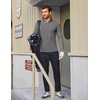 image:imageCOOFANDY Mens Quarter Zip Pullover Shirts Long Sleeve Sun Protection UPF 50 Rash Guard Athletic Golf Running ShirtGrey