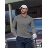image:imageCOOFANDY Mens Quarter Zip Pullover Shirts Long Sleeve Sun Protection UPF 50 Rash Guard Athletic Golf Running ShirtGrey