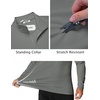 image:imageCOOFANDY Mens Quarter Zip Pullover Shirts Long Sleeve Sun Protection UPF 50 Rash Guard Athletic Golf Running ShirtGrey