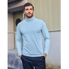 image:imageCOOFANDY Mens Quarter Zip Pullover Shirts Long Sleeve Sun Protection UPF 50 Rash Guard Athletic Golf Running ShirtLight Blue