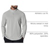image:imageCOOFANDY Mens Quarter Zip Pullover Shirts Long Sleeve Sun Protection UPF 50 Rash Guard Athletic Golf Running ShirtLight Grey