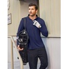 image:imageCOOFANDY Mens Quarter Zip Pullover Shirts Long Sleeve Sun Protection UPF 50 Rash Guard Athletic Golf Running ShirtNavy Blue